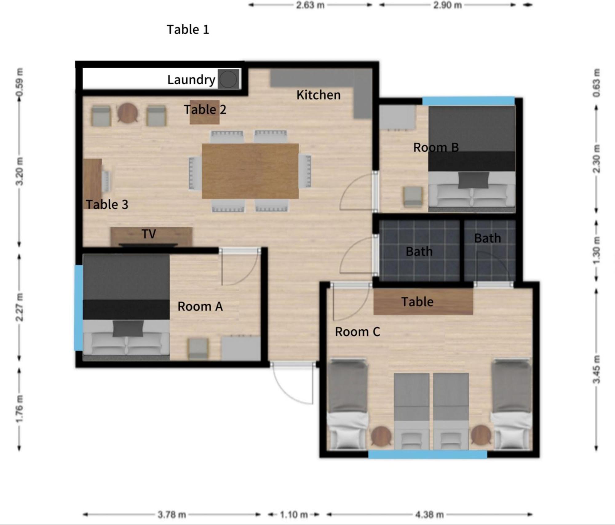 Hongdae Sunlight House-3room2bath Seoul